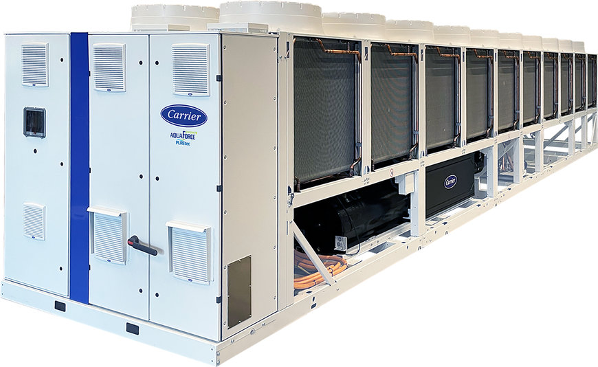 Carrier presenta nuovi refrigeratori a vite HFO caratterizzati da un GWP ultra basso e da una potenza estesa fino a 1.3 MW